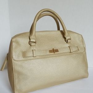 Tommy Hilfiger Beige Handbag Bowling Bag Purse